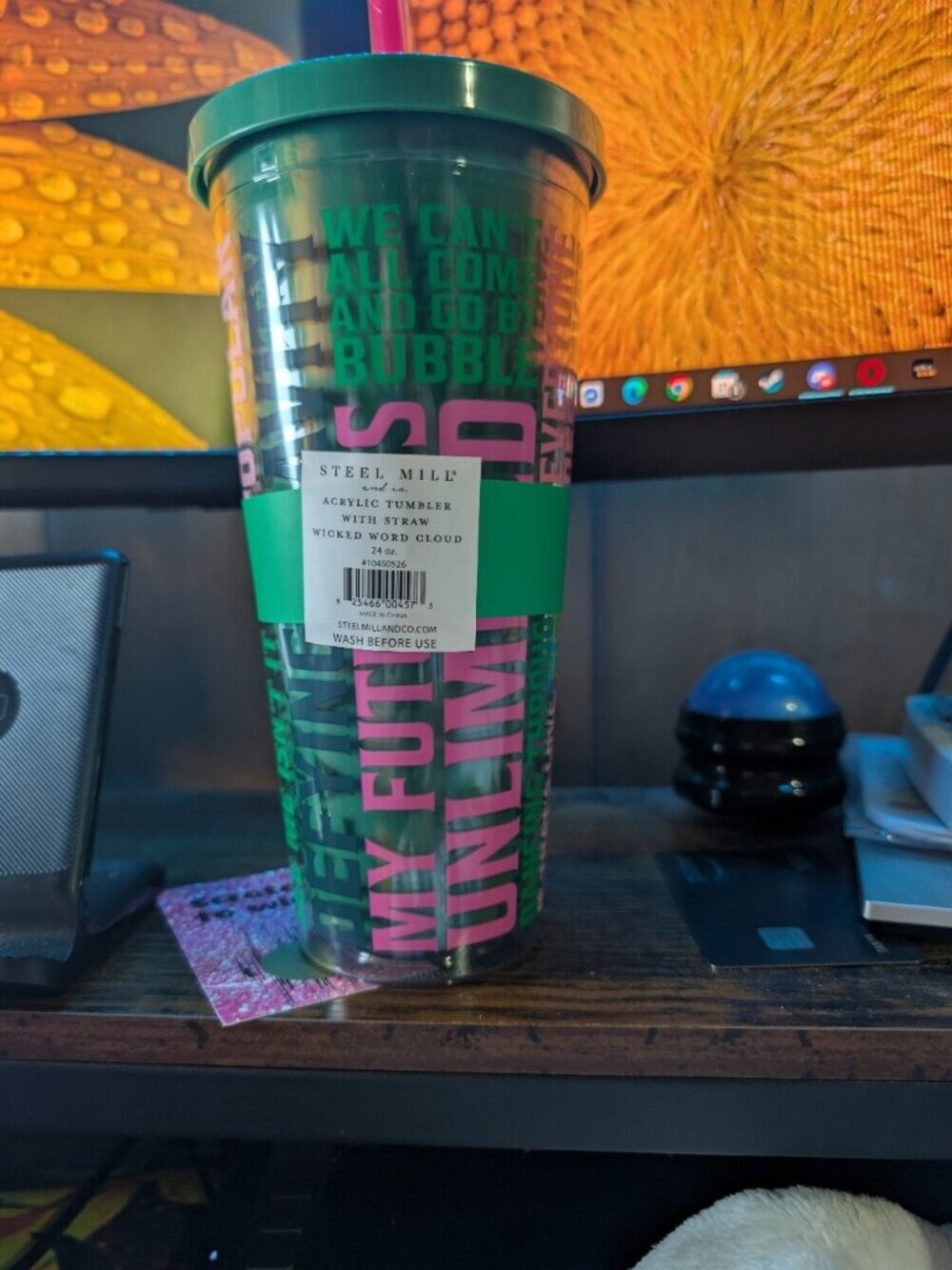 [BUNDLE] Wicked T-Shirt and Wicked Word Cloud 24 oz Tumbler with Straw - Picture 4 of 8